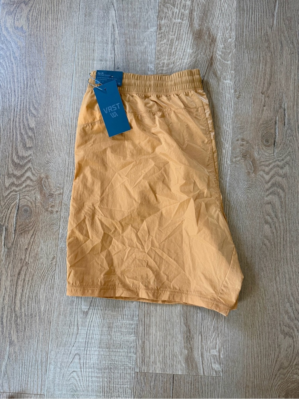 VRST Men’s Athletic Shorts in Palomino Gold Shine